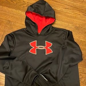 Under Armour black and red hoodie YXL